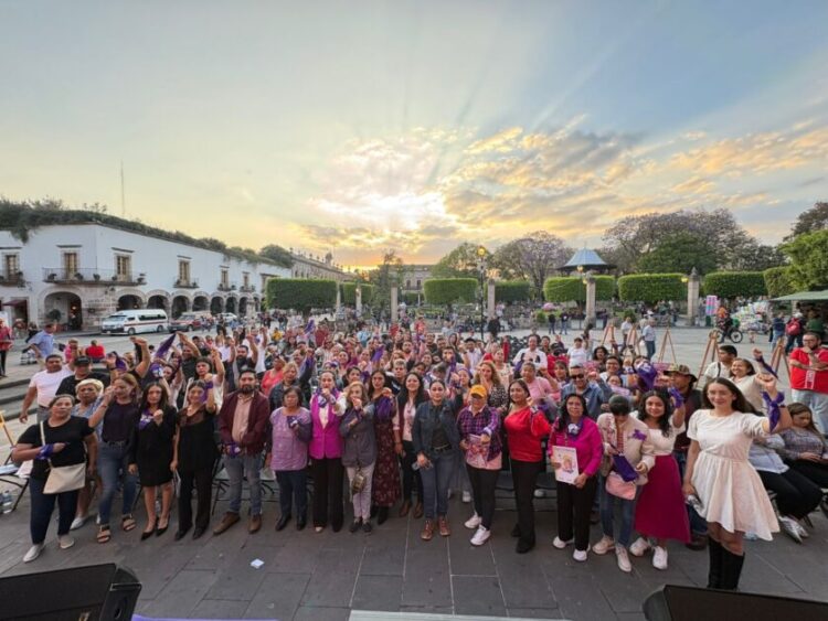 Mireya Aguilar encabeza jornada “Mujeres de izquierda y transformadoras” por el 8M en Morelia