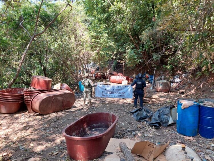 Desactivan laboratorio de droga y campamento clandestino en Arteaga