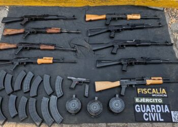 Detenidas 6 personas con 10 armas largas y cargadores en Morelia