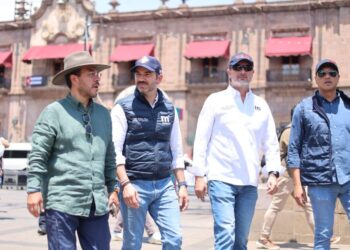 Encabeza Yankel Benítez recorrido de seguridad y protección civil en el centro de Morelia