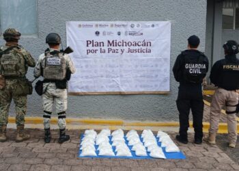 Asegurados 40 kg de metanfetamina en fraccionamiento Jardines del Rincón en Morelia