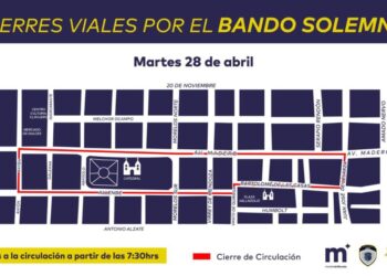 Policía Morelia anuncia cierres viales por recorrido en Bando Solemne