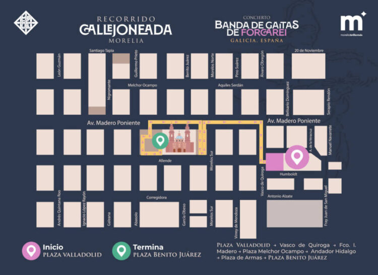 Invita Gobierno de Morelia a disfrutar de tradicional callejoneada con recorrido cultural y musical al ritmo de gaitas