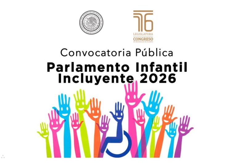El Congreso del Estado invita a menores de 9 a 12 años al Parlamento Infantil Incluyente 2026