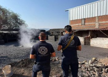 La tierra hierve en Ixtlan y PC estatal investiga y la declara como actividad hidrotermal