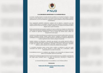 FNUD rompe el silencio y exige investigación integral tras hechos en la Facultad de Derecho de la UMSNH