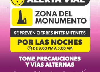 💢Alerta💢 cierre vehicular en zona del Monumento al General Lázaro Cárdenas por obras del teleférico y Morebus