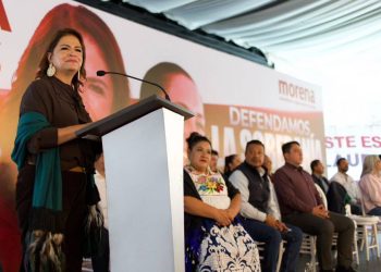 Desde Uruapan, Fabiola Alanís respalda a la estrategia de atención a las causas para fortalecer la paz