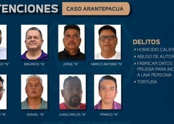 Han caído ocho implicados en caso Arantepacua; continúa investigación sin impunidad