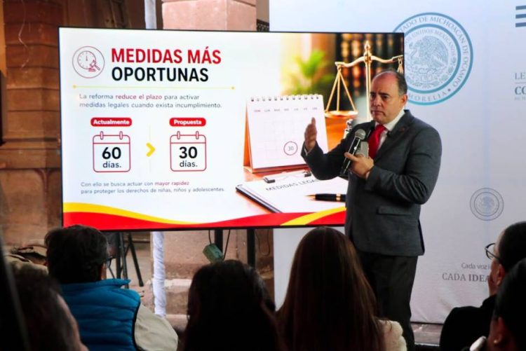 Baltazar Gaona destaca aprobación de reforma que establece penas de hasta cinco años de prisión para deudores alimentarios