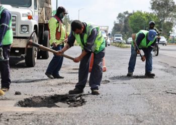 Mantiene Gobierno de Morelia brigadas de bacheo y rehabilitación de vialidades