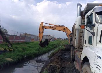 Ooapas refuerza acciones preventivas con limpieza del dren Gertrudis Sánchez