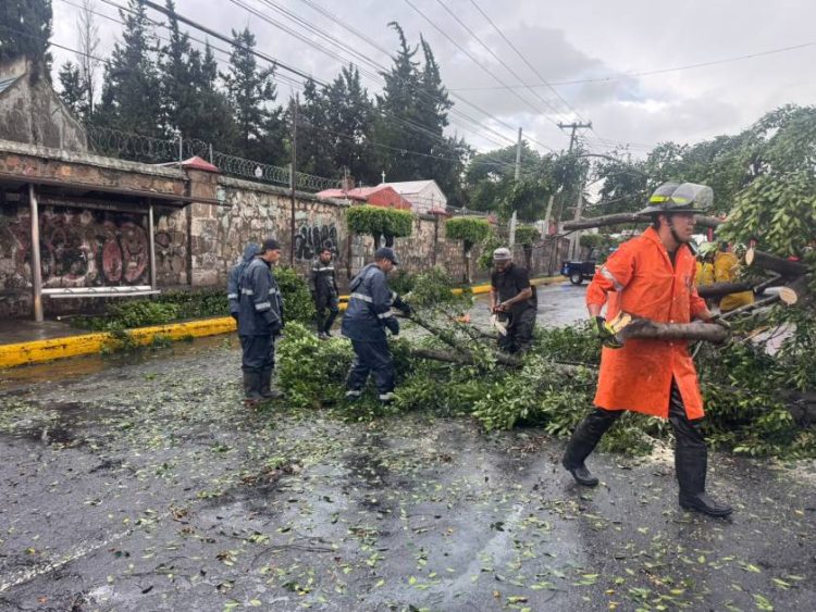 Atienden Brigadas Municipales reportes por lluvias de este viernes