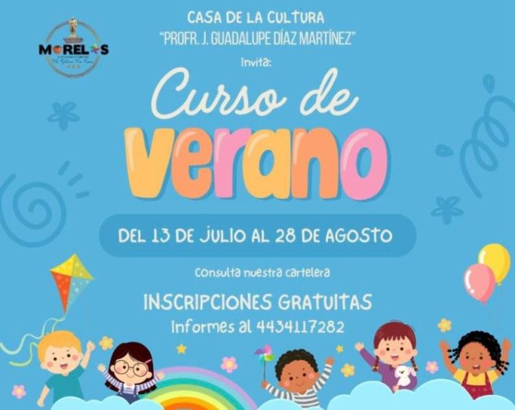 Morelos impulsa el talento y la creatividad con Cursos de Verano gratuitos en la Casa de la Cultura, Julio César Conejo invita a inscribirse