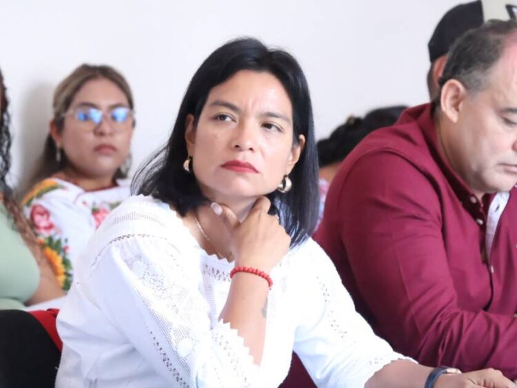 Eréndira Isauro y Conrado Paz, de la Comisión de Derechos Indígenas y Afroamexicanos, se reúnen con integrantes de comunidades del estado