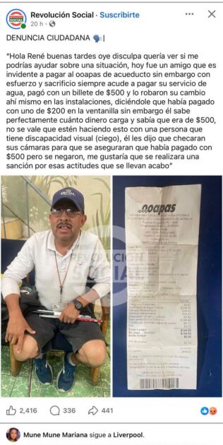 Ooapas aclara denuncia difundida en redes sociales; investigación confirma que no existió cobro indebido