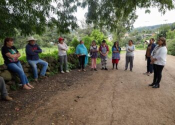 Alma Mireya González atiende reporte por presuntos ataques de una pantera a borregos en Icuacato