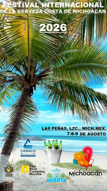 El municipio Lázaro Cárdenas te espera en la playa para recibir el Festival Internacional de la Cerveza Costa de Michoacán 2026