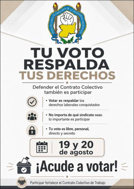 Llama Eduardo Tena a trabajadores de la Universidad Michoacana a votar por el Contrato Colectivo
