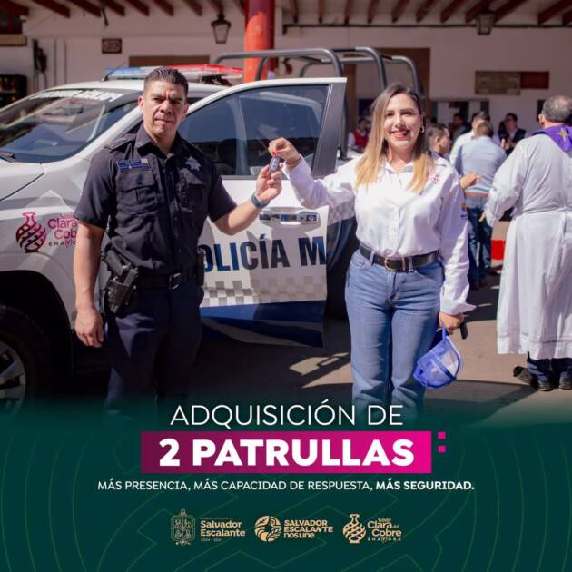 Dayana Pérez fortalece la seguridad en Salvador Escalante con nuevas patrullas y coordinación interinstitucional