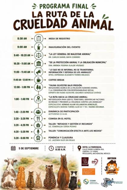 Este 5 de septiembre se llevará a cabo en Pátzcuaro el segundo encuentro anual animalista