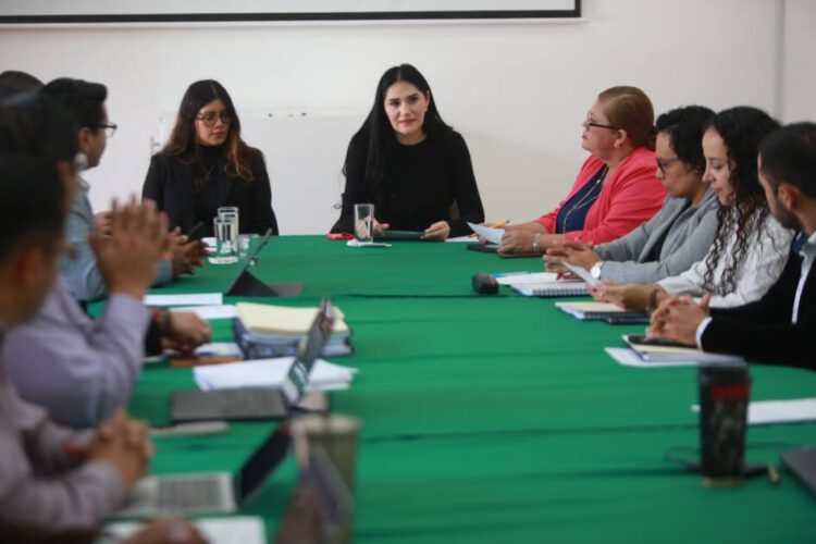 Presidenta de Asuntos Electorales, Diana Espinoza, se reúne con Consejeros del IEM