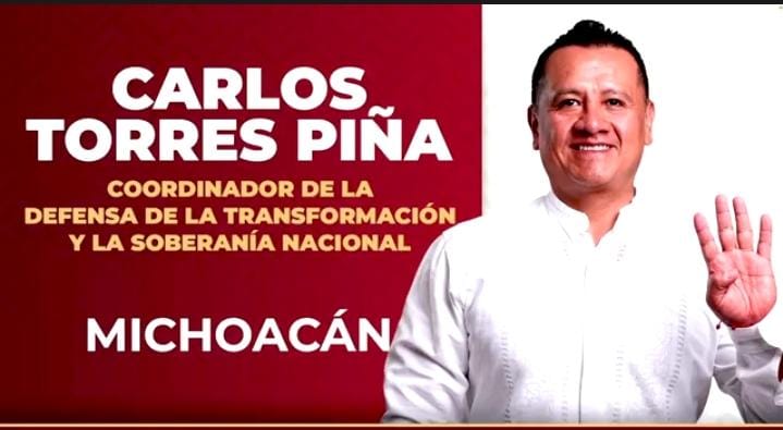 SUEUM felicita el nombramiento de Carlos Torres Piña como coordinador de la 4T en Michoacán