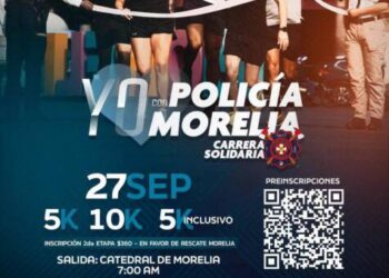Policía de Morelia anuncia fecha para entrega de kits de carrera atlética