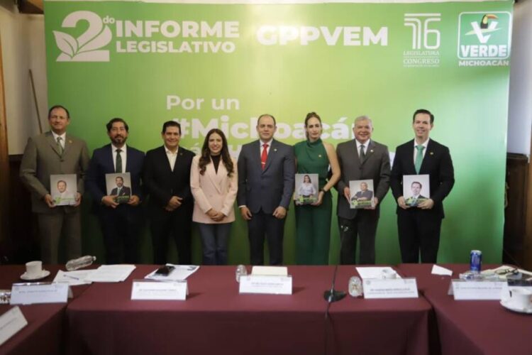 El Grupo Parlamentario del PVEM presentó su Segundo Informe de Actividades Legislativas en la 76 Legislatura