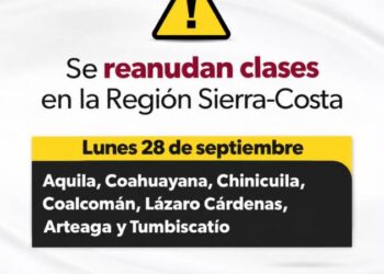 Tras el paso del huracán “Polo”, este lunes se reanudan clases en la región Sierra-Costa de Michoacán