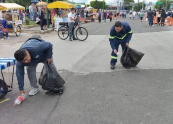Retiran 129 toneladas de basura tras la verbena popular y el desfile por el natalicio de Morelos en Morelia