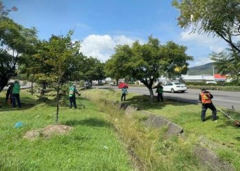 Gobierno de Morelia trabaja en el cuidado de áreas verdes y espacios públicos