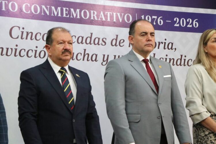 Reconoce Baltazar Gaona 50 años de lucha sindical y compromiso educativo del SPUM