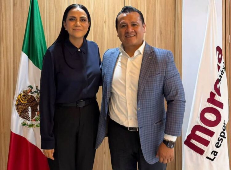 Carlos Torres Piña y Ariadna Montiel acuerdan fortalecer el trabajo territorial y revisar las estructuras seccionales en Michoacán